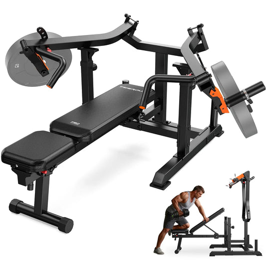 FED FITNESS SO2 Heavy-Duty Chest Press Machine with 4-Level Adjustable Independent Converging Arms and Innovative Adjustable Bench Design for Strength Training