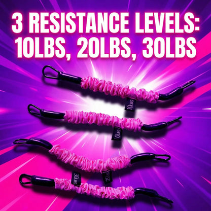 Adjustable Ankle Resistance Band Set - 3 Levels (10Lbs, 20Lbs, 30Lbs) for Glute Training and Home Gym Workouts