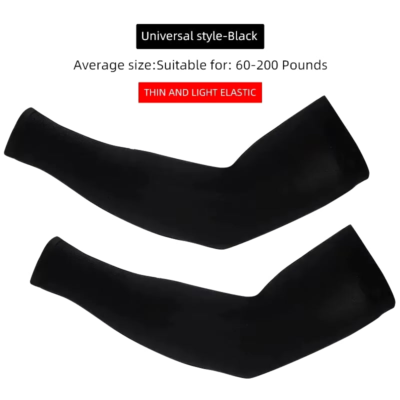 Ice Silk Sports Arm Sleeves for UV Protection in Outdoor Activities and Fitness