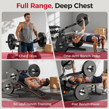 FED FITNESS SO2 Heavy-Duty Chest Press Machine with 4-Level Adjustable Independent Converging Arms and Innovative Adjustable Bench Design for Strength Training