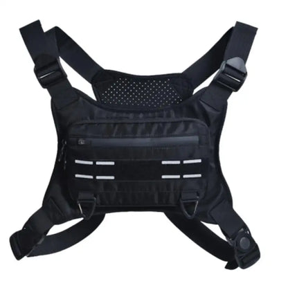 Adjustable Reflective Running Vest with Phone Holder and Breathable Design for Sports Activities