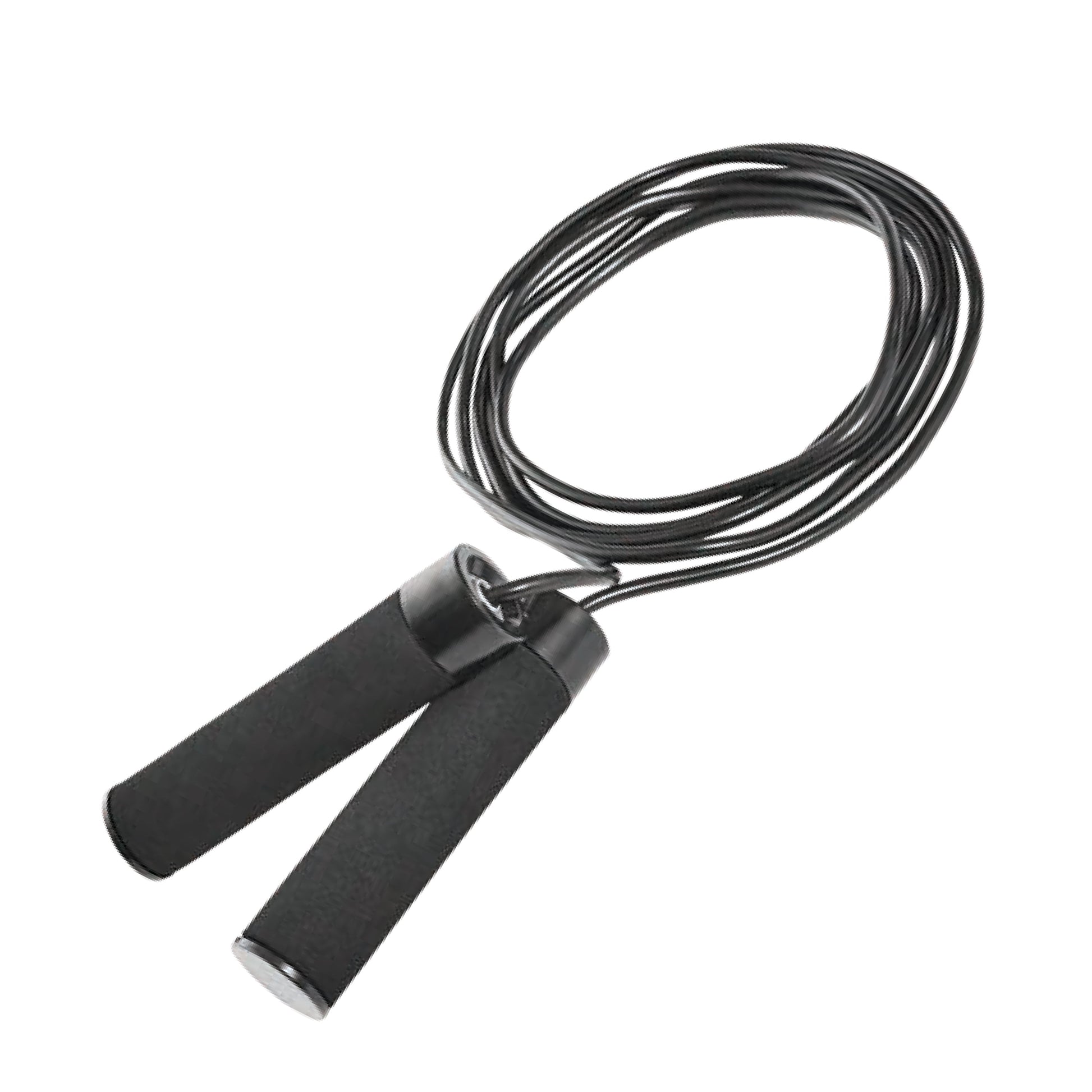 Adjustable Weighted Jump Rope with 9' Length Capability - Black