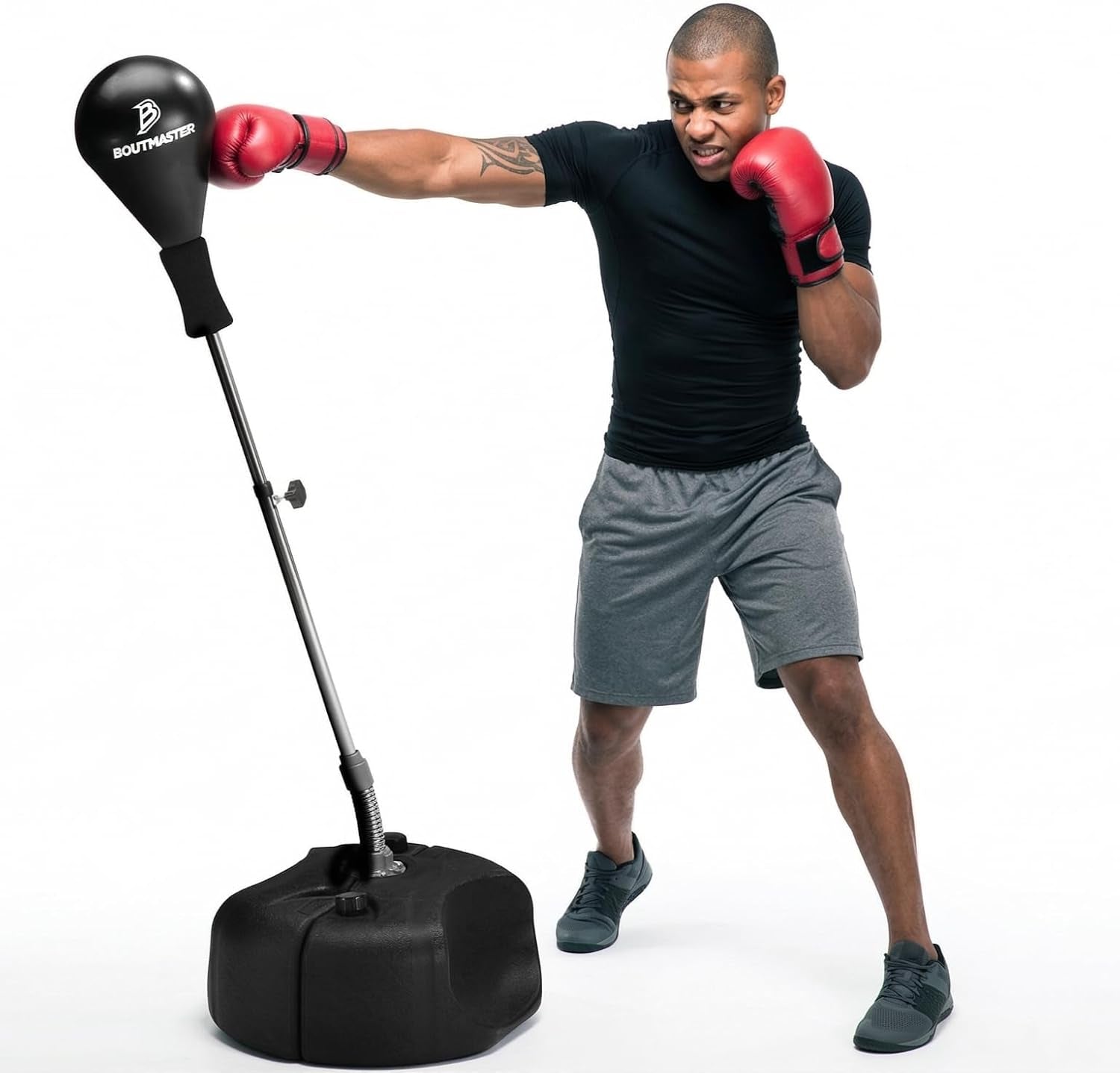 Techtools Adjustable Punching Bag with Stand - Boxing Equipment for Teens and Adults, Ideal for Training, Stress Relief, and Fitness