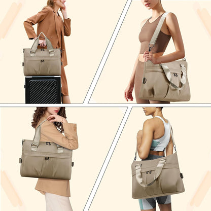 Women's Waterproof Sports Duffle Bag - Versatile Travel Gym Bag with Multiple Pockets for Fitness, Yoga, and Business Trips