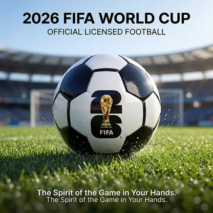 2026 FIFA World Cup Official Licensed Size 5 Soccer Ball - Premium Match-Weight PU Football, All-Weather Durability, Low Bounce, Superior Air Retention, Ideal for Youth and Adults, Commemorative Collectible