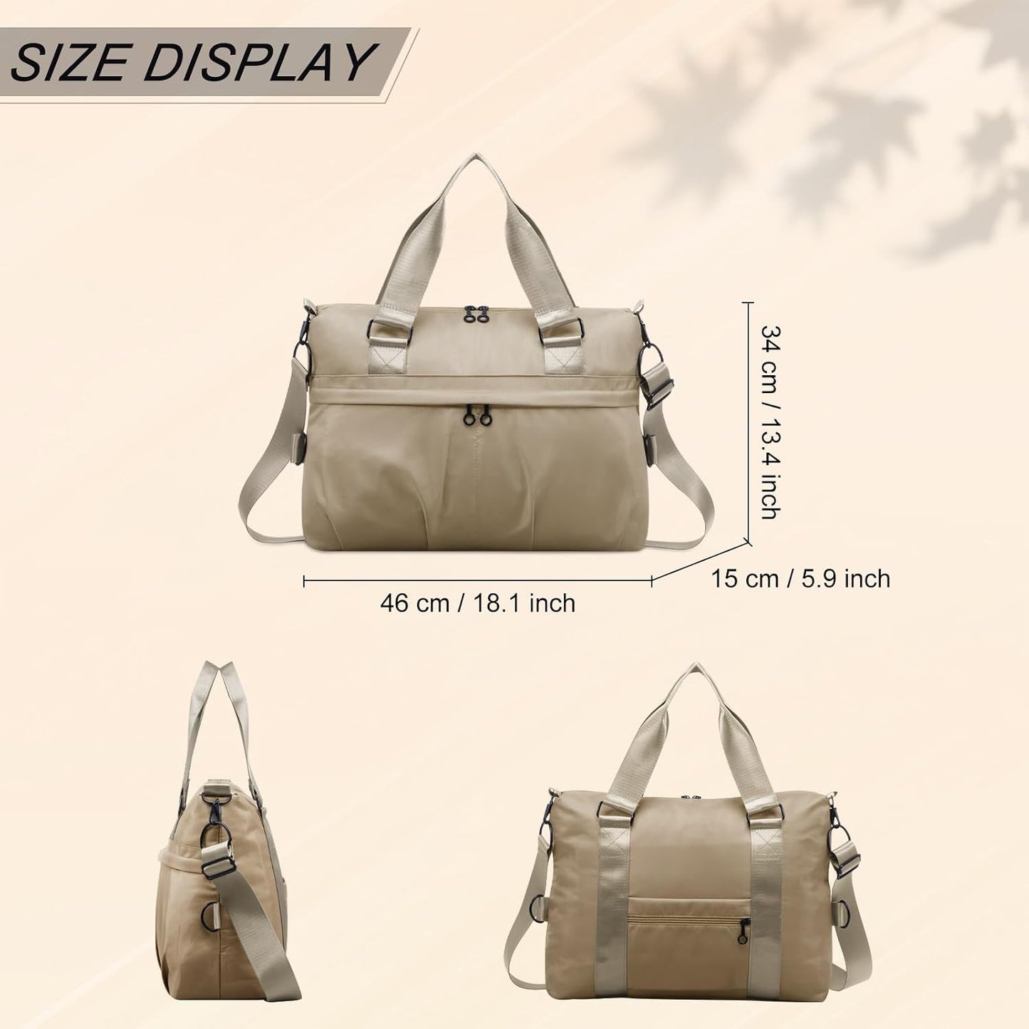 Women's Waterproof Sports Duffle Bag - Versatile Travel Gym Bag with Multiple Pockets for Fitness, Yoga, and Business Trips