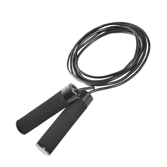 Adjustable Weighted Jump Rope with 9' Length Capability - Black