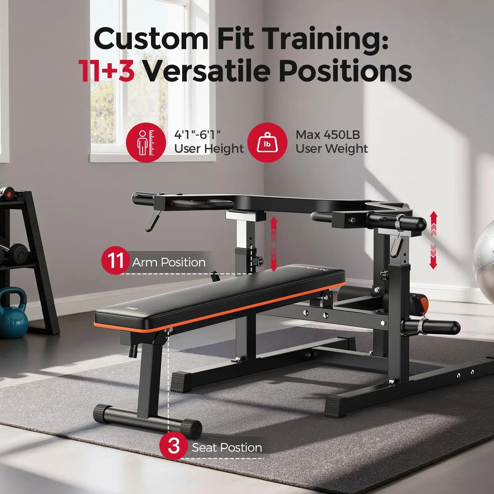 FED FITNESS SO2 Heavy-Duty Chest Press Machine with 4-Level Adjustable Independent Converging Arms and Innovative Adjustable Bench Design for Strength Training