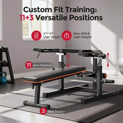 FED FITNESS SO2 Heavy-Duty Chest Press Machine with 4-Level Adjustable Independent Converging Arms and Innovative Adjustable Bench Design for Strength Training