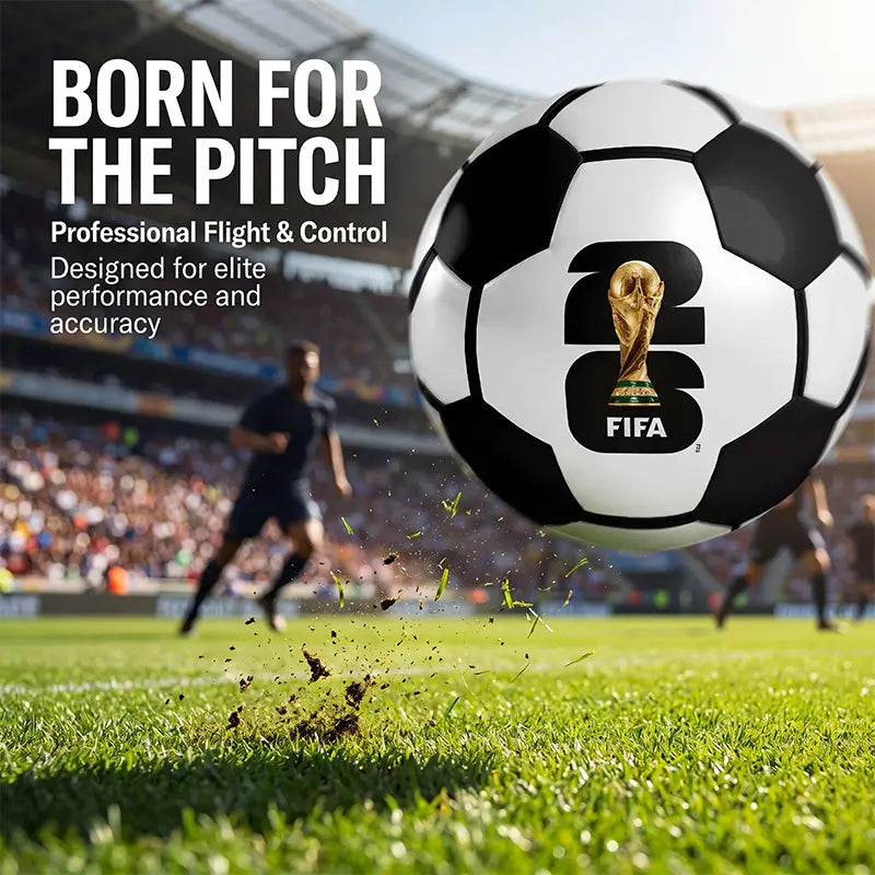 2026 FIFA World Cup Official Licensed Size 5 Soccer Ball - Premium Match-Weight PU Football, All-Weather Durability, Low Bounce, Superior Air Retention, Ideal for Youth and Adults, Commemorative Collectible