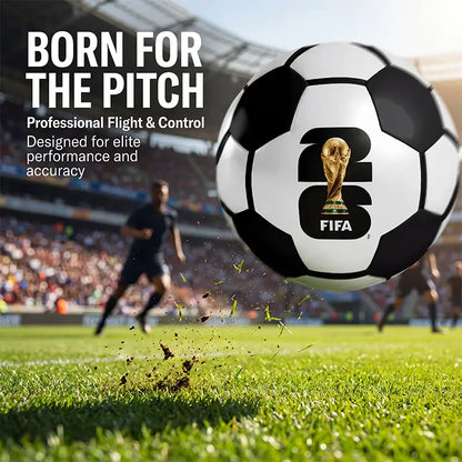 2026 FIFA World Cup Official Licensed Size 5 Soccer Ball - Premium Match-Weight PU Football, All-Weather Durability, Low Bounce, Superior Air Retention, Ideal for Youth and Adults, Commemorative Collectible