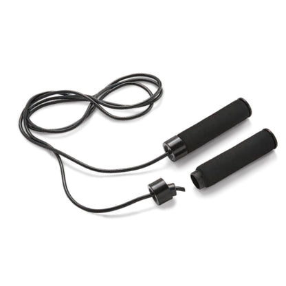 Adjustable Weighted Jump Rope with 9' Length Capability - Black
