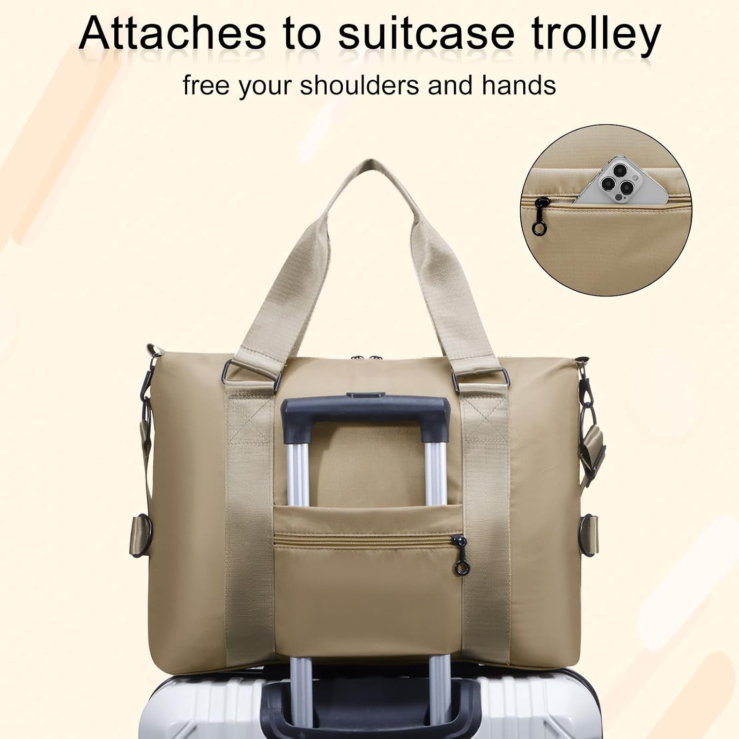 Women's Waterproof Sports Duffle Bag - Versatile Travel Gym Bag with Multiple Pockets for Fitness, Yoga, and Business Trips